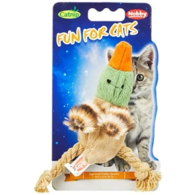 Afbeelding van Nobby Pluche eend met kattenkruid 10 cm