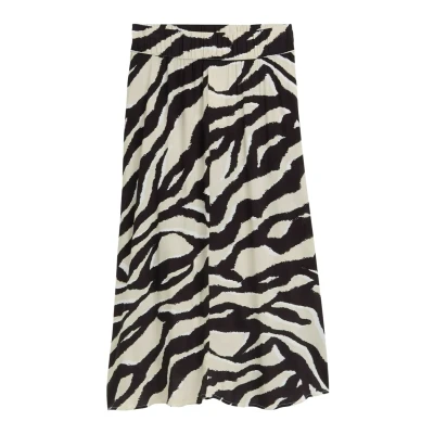 Afbeelding van TOM Tailor Maxirok, Dames, Maat: 34, Abstract beige zebra