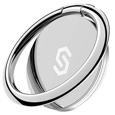 Afbeelding van Syncwire Metalen telefoonring, 360 graden draaibaar, compatibel met iPhones 11/11 Pro/11 Pro Max/XS Max/XR/X/8/7/6s, Samsung Galaxy S10/S9/S8, LG, Sony en andere smartphones, zilverkleurig