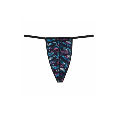 Afbeelding van HOM Gstring Gemustert Blackrock Slip, Heren, Maat: Medium, Schwarz blau