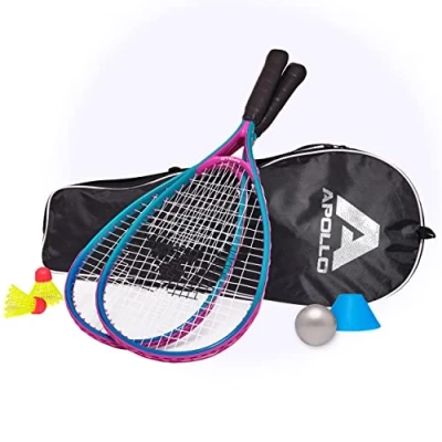 Afbeelding van Apollo Badmintonset Badmintonracket in Verschillende Kleuren Shuttlecock Spelen Badmintontas met Badmintonshuttles en Set voor Squashracket Kinderen