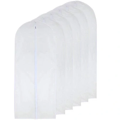 Afbeelding van Kledingzak helder voor lange jurk 60 cm x 153 vlindervaas kledingzakken met geleide volledige sluiting stofbescherming kleding opslag kast verpakking van 6