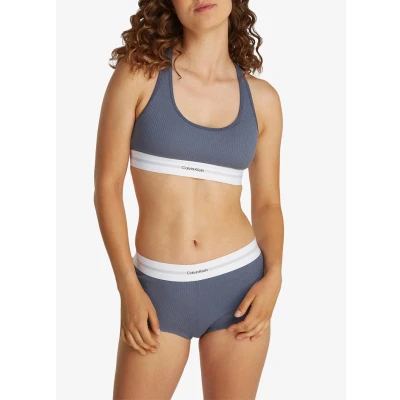 Afbeelding van Calvin Klein dames Modern bralette van biologisch katoen met logoband in de kleur Grijsmele, maat: XS