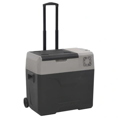 Afbeelding van Koelbox met wielen en handvat 40 L polypropeen zwart grijs