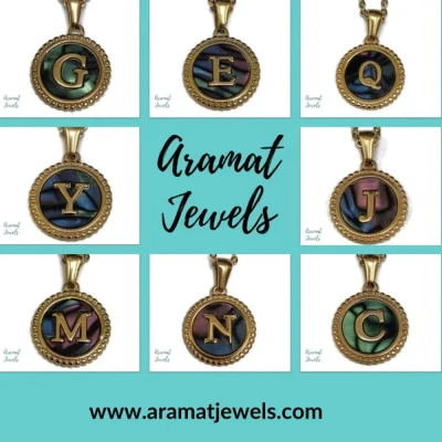 Afbeelding van Aramat Jewels Halskettingen brief Ketting ontmoette Abalone Schelp N