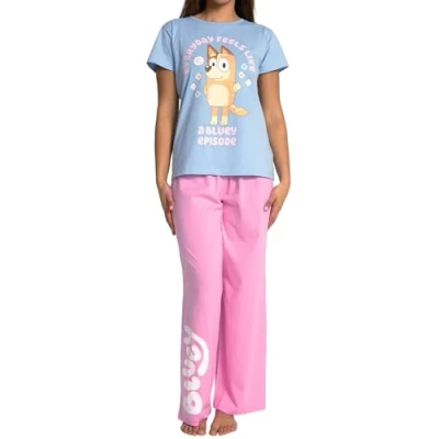 Afbeelding van Bluey Pyjama Damespyjama Katoenen Nachtkleding Voor Dames Pjs Roze M