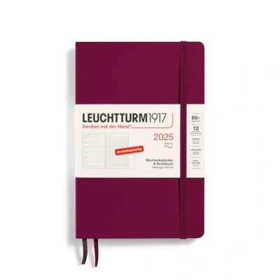 Afbeelding van LEUCHTTURM1917 370521 weekkalender &amp; notitieboek paperback (B6+) 2025, softcover, Port Red, Duits
