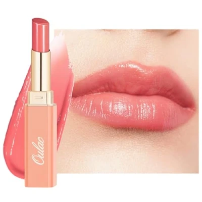 Afbeelding van Oulac 2 in 1 lippenstift en lippenbalsem, sappige glanzende lippenverzorging, gladde gehydrateerde lippen, afwerking voor droge, gebarsten veganistisch (18) coral ritm