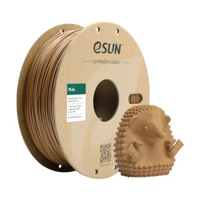 Afbeelding van eSUN PLA+ Filament 1.75mm, 3D Printer PLA Plus, Maatnauwkeurigheid +/ 0.03mm, 1kg Spoel (2.2 LBS) Print voor Printers, Licht Bruin