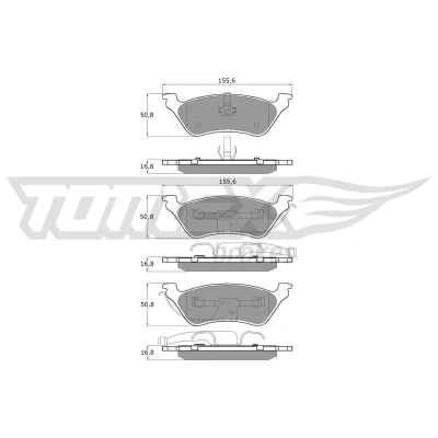 Afbeelding van Remblokkenset, schijfrem TOMEX Brakes TX 15 31