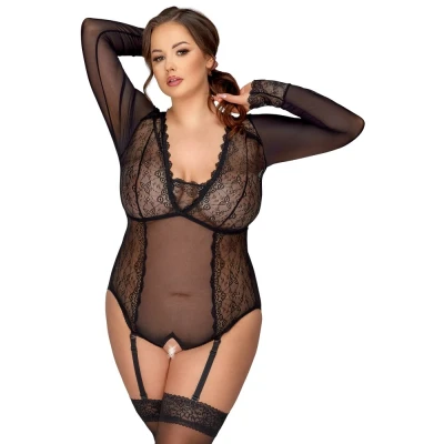 Afbeelding van Open Kruis Bodysuit Curvy Vrouwen