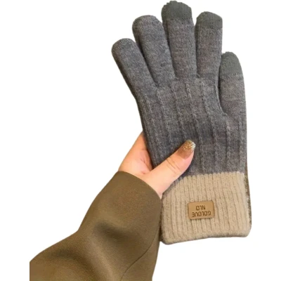 Afbeelding van Bovista Winterhandschoen Dames Handschoenen Touchscreen Winter Pluche Grijs