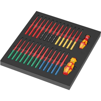 Afbeelding van Wera 05150151001 9751 schuimrubberen inleg Kraftform Kompakt VDE Set 1, 28 delig