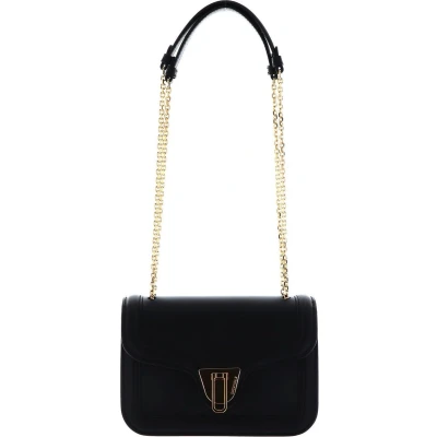 Afbeelding van COCCINELLE Leren Schoudertas Avondtas Marvin Twist Handbag Noir Zwart