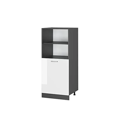 Afbeelding van Vicco Ovenombouwkast R Line, Wit Hoogglans/Antraciet, 60 cm