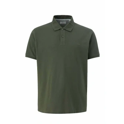 Afbeelding van s.Oliver Basic Knopfleiste Kragen STÜCK Poloshirt, Heren, Maat: 3XL, Olive