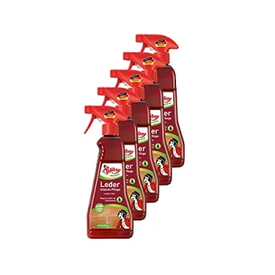 Afbeelding van Poliboy leder kunstleer vochtige doekjes reinigen verzorging polijstmiddel lederen bescherming Made in Germany 5er Pack Leer intensief onderhoud 375 ml