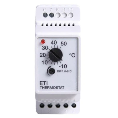 Afbeelding van Magnum eti 1551 din rail thermostaat 10 50 graden 10a 230 volt 891551