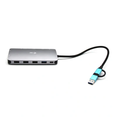 Afbeelding van I tec USB 3.0 C/Thunderbolt 3x Display Metal Nano Dock with LAN + Power Delivery 100 W