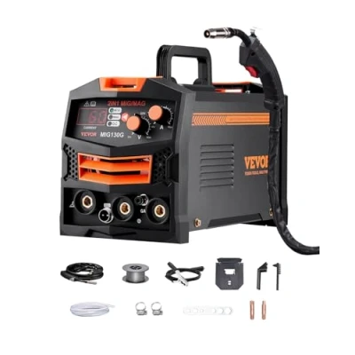 Afbeelding van VEVOR MIG lasser 130A 2 in 1 gas MIG/gasloze gevulde draadlasser