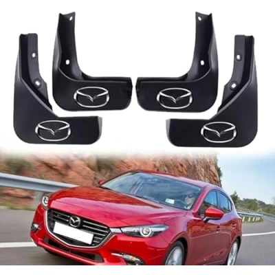 Afbeelding van Auto spatlappen voor Mazda 3 Hatchback 2013 2018,met Emblemen Logo spatlap Stofdicht Spatbescherming Spatbord Waterdicht Spatschermen Accessoires