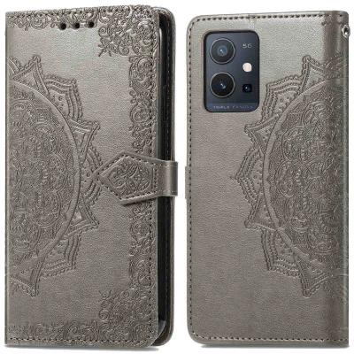 Afbeelding van Oppo A77 Hoesje Kunstleder iMoshion Bookcase Grijs Telefoonhoesje