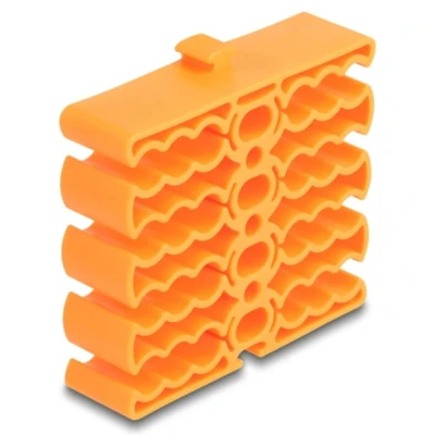 Afbeelding van Delock Kabel Organizer mit 24 Kabeleinführungen orange HQ products