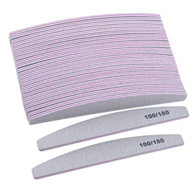 Afbeelding van Nagelvijlen, 25 stuks, manicure accessoires, dubbelzijdig, grof, wasbaar (100/180)