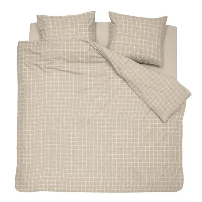 Afbeelding van Dekbedovertrek Cinderella Carre Naturel Flanel 260 x 200 / 220 cm Extra Breed