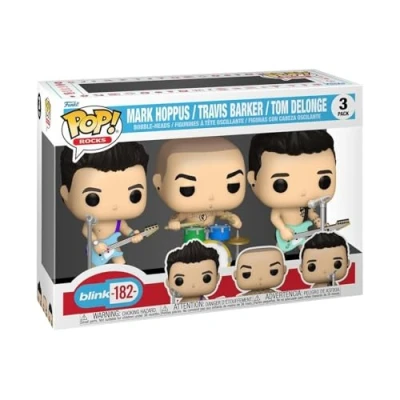 Afbeelding van Funko Pop! Blink 182 Rocks Mark Hoppus Travis Barker &amp; Tom DeLonge 3 Pack