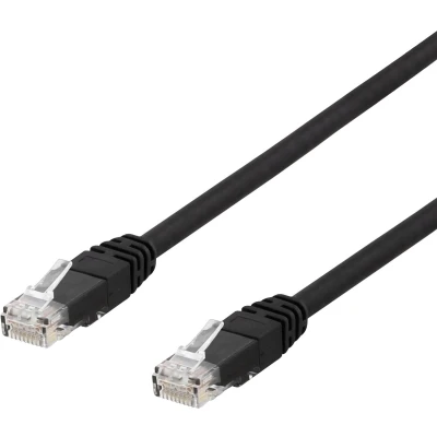 Afbeelding van Deltaco TP 63SAU netwerkkabel Zwart 3 m Cat6a U/UTP (UTP)