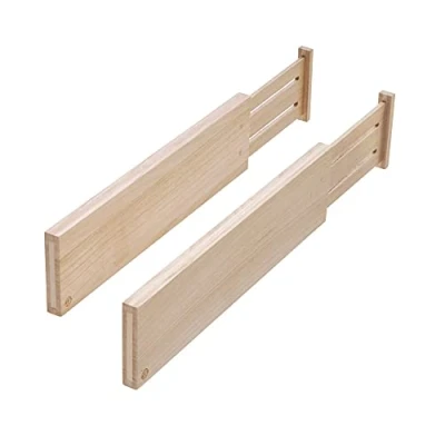 Afbeelding van iDesign Ladeverdeler, Hoog, Verstelbaar, 43 x 2 10.2 cm, Set van Stuks, Paulownia Hout Eco Wood