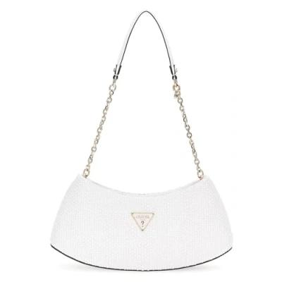 Afbeelding van GUESS Schoudertas Avondtas Phaedra Top Zip Shoulder Bag White Wit