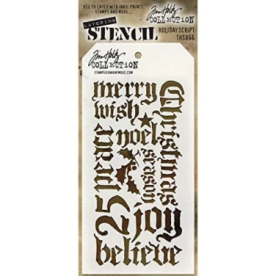 Afbeelding van Stampers Anonymous THS066 Tim Holtz gelaagde stencil, veelkleurig, 4,125 x 8,5 inch