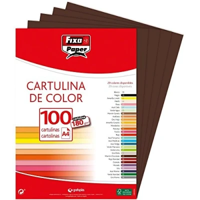 Afbeelding van Fixo Paper 1110440 karton, A4, 100 stuks, chocoladebruin, 180 g