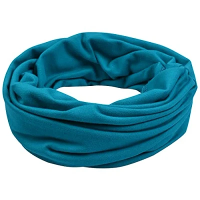 Afbeelding van Miobo praktische kinder sjaal van katoen: veelzijdig en comfortabel (turquoise, M)