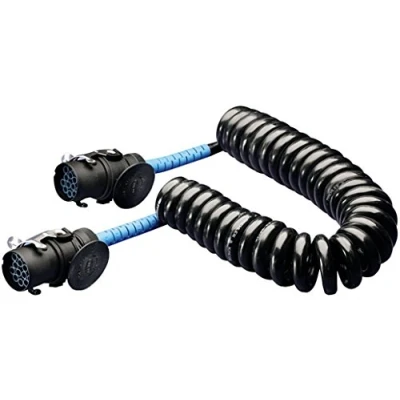 Afbeelding van HELLA VALUEFIT Electrospiraal Met knikbescherming 15 polig 24V ADR/GGVS Zwart Metaal/PU (Polyurethaan) Aantal: 1 8KA 007 648 041
