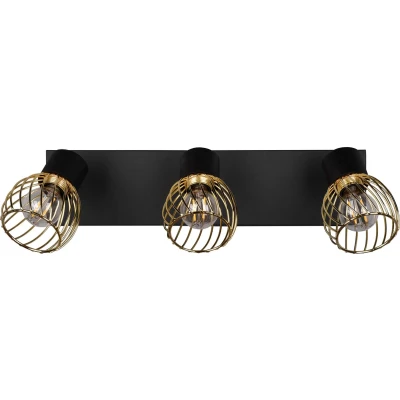 Afbeelding van REALITY ARDON Spot Zwart goud excl. 3x E14 10W