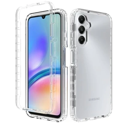 Afbeelding van XINNI Hoesje voor Samsung Galaxy A55 5G, 360 graden schokbestendige beschermende allround bescherming met ingebouwde schermbeschermer, robuuste bumper buitenhoes, kristal
