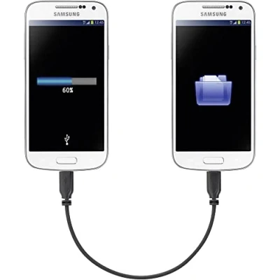 Afbeelding van Renkforce USB kabel 2.0 micro B stekker, stekker 0.15 m Zwart Met OTG functie, SuperSoft mantel RF 4079670