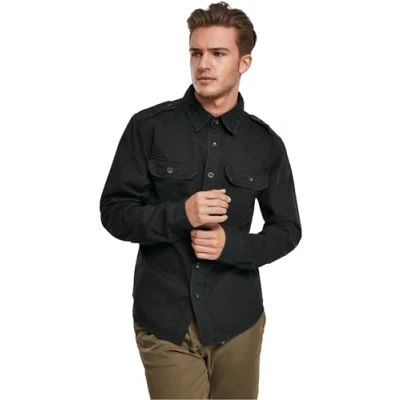 Afbeelding van Urban Classics Overhemd 4XL Vintage Zwart