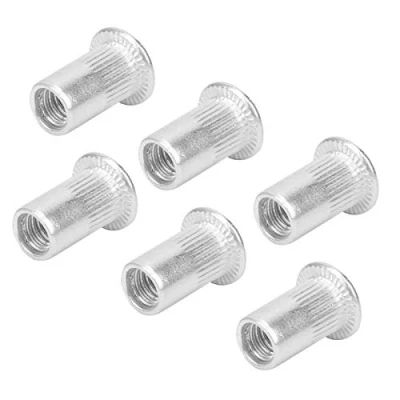 Afbeelding van Klinknagelmoeren, 100st blindklinkmoer klinknagelmoerassortiment, aluminium M5 platte kop schroefdraadinzetmoeren