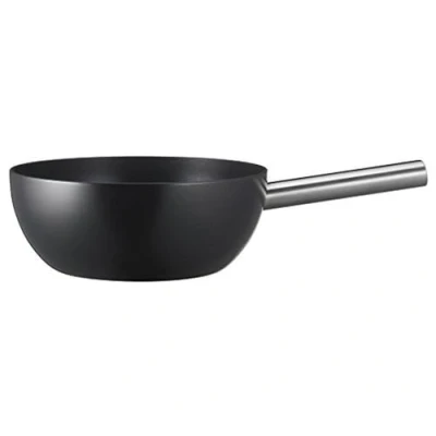 Afbeelding van Spring fonduepan caquelon van gegoten aluminium zwart geëmailleerd roestvrijstalen handgreep anti aanbaklaag geschikt voor inductie alle fonduetypes