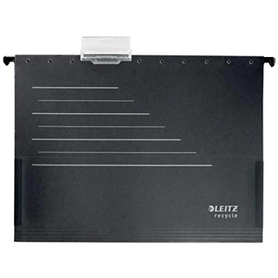 Afbeelding van Leitz Alpha Hangmap Van Karton, A4, Milieuvriendelijk, Topkwaliteit, Recyclebaar, Recycle Serie, 19220095, Zwart/Grijs