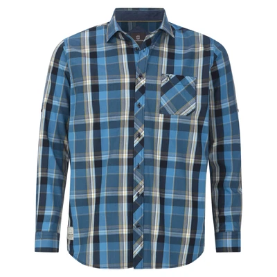 Afbeelding van Jan Vanderstorm casual overhemd JORVAR Plus Size donkerblauw