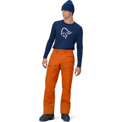 Afbeelding van Norrona Men&#039;s Lofoten Gore Tex Insulated Pants Heren Skibroek Gold Flame M