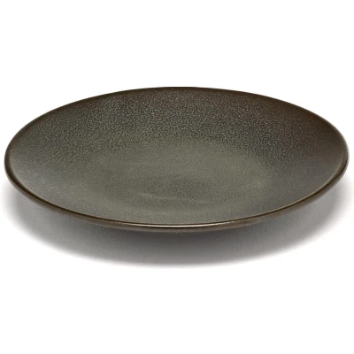 Afbeelding van Serax Surface By Sergio Herman Espresso Kop Schoteltje Inku Groen Brons D 12 cm H 1.6