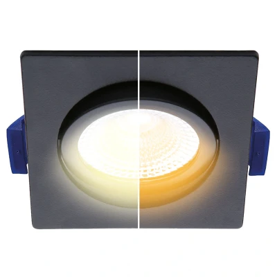 Afbeelding van Eco dim LED inbouwspot met driver dimbaar kleine inbouwdiepte 23mm to warm vierkant zwart