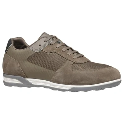 Afbeelding van Geox U Spherica Actif X3 Sneakers laag, Heren, Maat: 46, Dove grey Leer en textiel