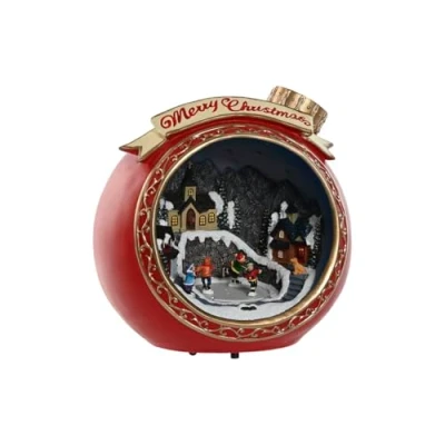 Afbeelding van Kerstversiering Home ESPRIT Rood Gouden Muzikaal 26,5 X 24 27 cm
